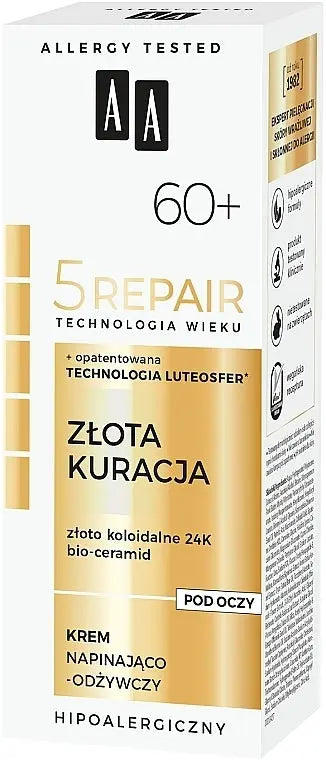 AA Age Technology 5 Repair 60+ Gold Treatment Firming & Nourishing Eye Cream 15 ml AA