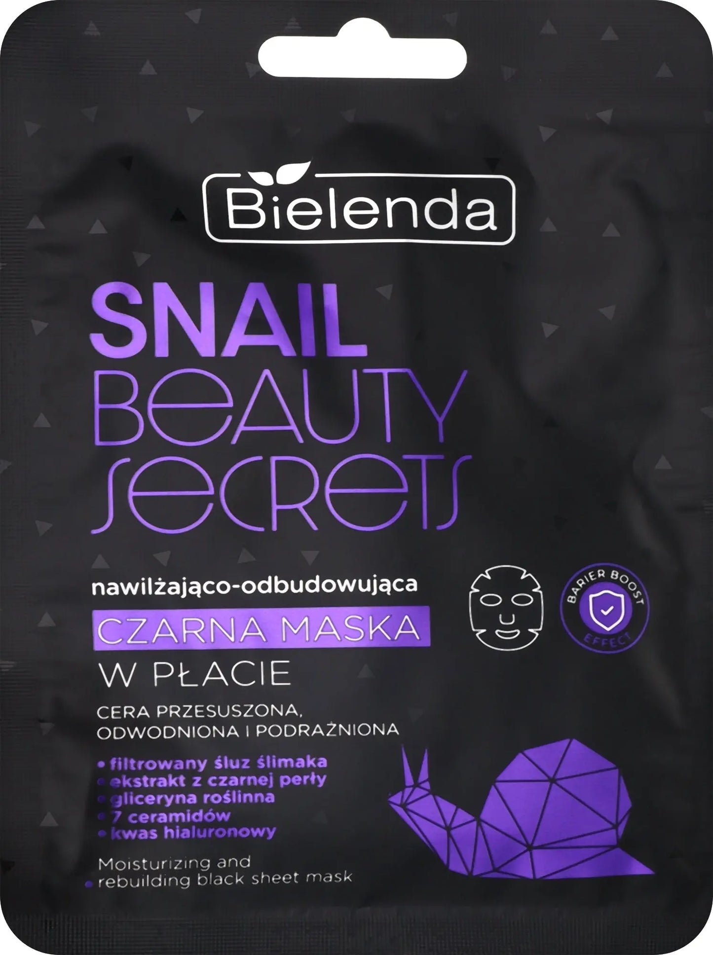 BIELENDA Snail BS Black Sheet Mask – Hydrating & Repairing Bielenda