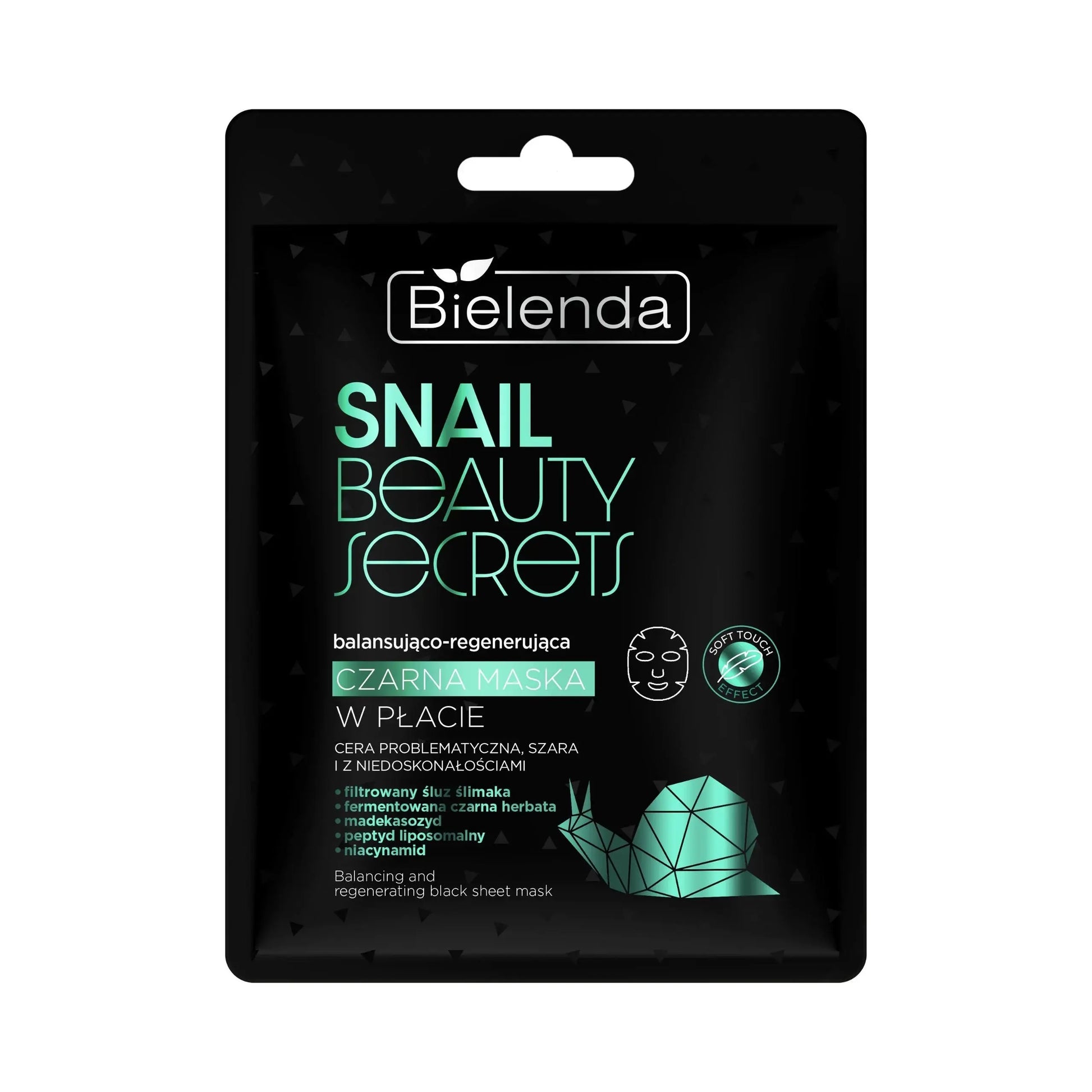 BIELENDA Snail BS Black Sheet Mask – Balancing & Regenerating Bielenda
