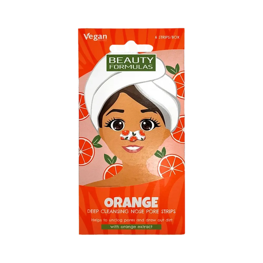 Beauty Formulas Nose Pore Strips Orange – 6 pcs BEAUTY FORMULAS