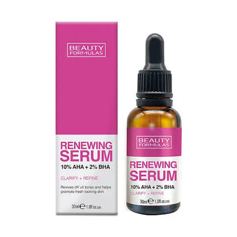 compare product Beauty Formulas Renewing Face Serum 10% AHA + 2% BHA 30 ml