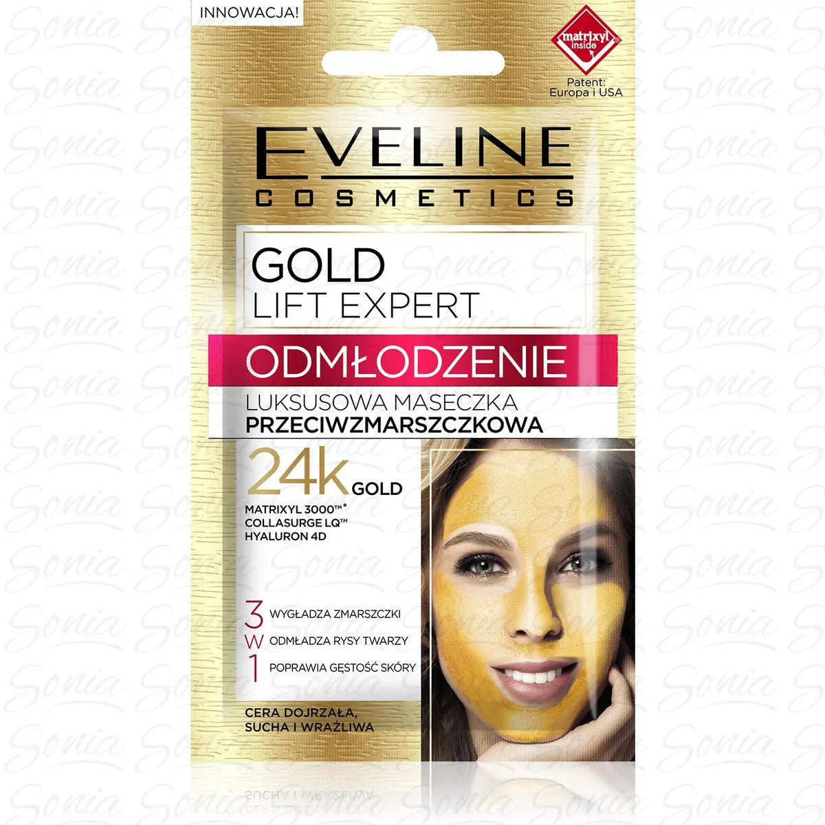 EVELINE Gold Lift Expert Luxury 3-in-1 Anti-Wrinkle Mask 7 ml Eveline