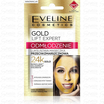 compare product EVELINE Gold Lift Expert Luxury 3-in-1 Anti-Wrinkle Mask 7 ml