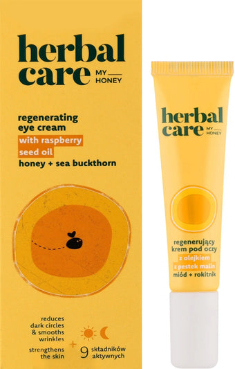 compare product HERBAL CARE My Honey Восстанавливающий крем для кожи вокруг глаз с маслом семян малины + медом и облепихой (день и ночь) 15 ml