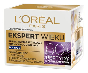 compare product LOREAL Expert Age 60+ raukšles mažinantis atkuriamasis naktinis kremas 50 ml