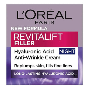 compare product L’Oréal Revitalift Filler 40+ raukšles mažinantis naktinis kremas su hialurono rūgštimi 50 ml