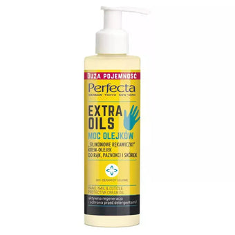 compare product PERFECTA Extra Oils kremas-aliejus rankoms, nagams ir odelėms - silikoninės pirštinės - 195 ml