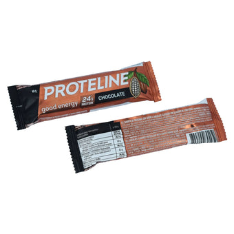 compare product PROTELINE - Chocolate-flavored protein bar with confectionery glaze (40g)