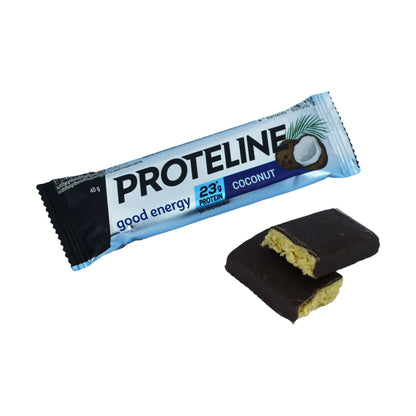 PROTELINE - Protein bar with coconut glazed with confectionery glaze (40g) PROTELINE