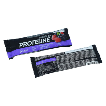 PROTELINE - Protein bar with wild berry flavor glazed with confectionery glaze (40g) PROTELINE