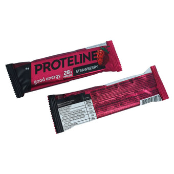 compare product PROTELINE - Strawberry flavored protein bar with confectionery glaze (40g)