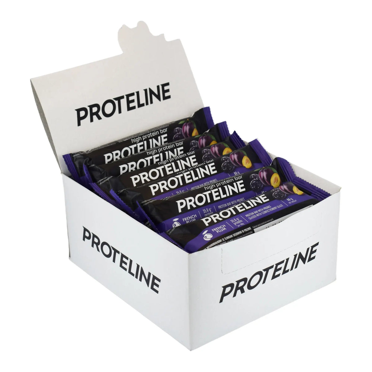 Protein bar with prunes glazed with confectionery glaze (80g) Protein bar
