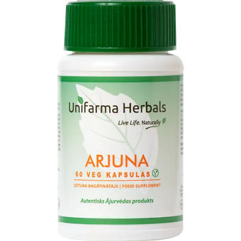 compare product Unifarma Herbals Arjuna 60 vegetariškų kapsulių