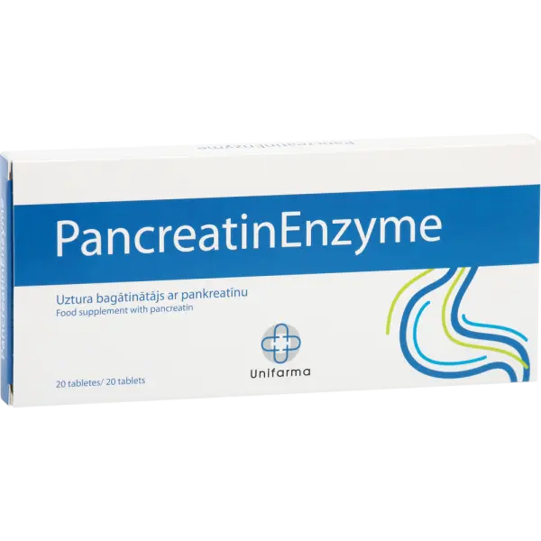 Unifarma Herbals Pancreatin Enzyme 20 tab. Unifarma Herbals