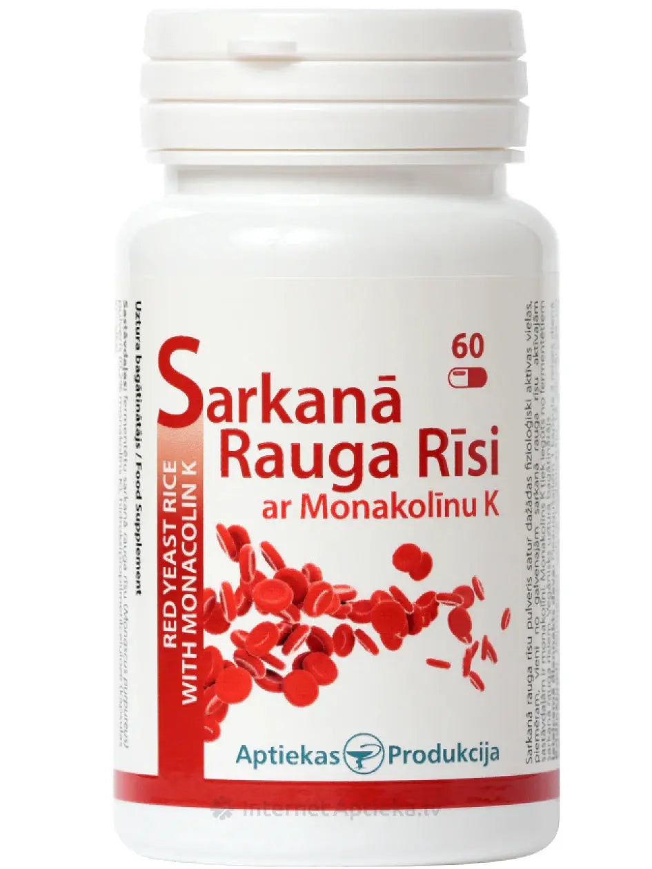 Unifarma Herbals Sarkanā Rauga rīsi ar Monokalīnu K 60 caps Unifarma Herbals